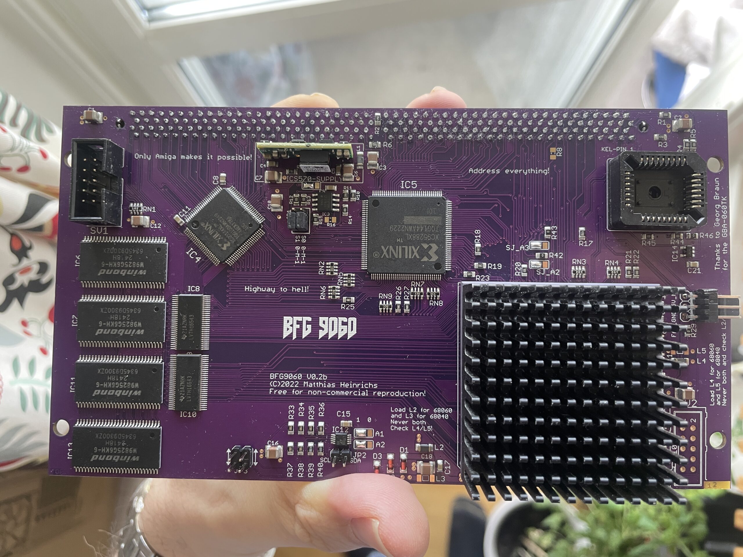 Purple BFG 9060 Amiga 68060 accelerator card - Vintage Amiga